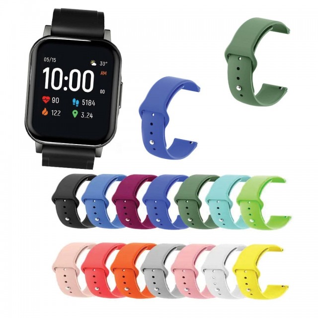 بند سیلیکونی ساعت Haylou Ls02 مدل دکمه ای