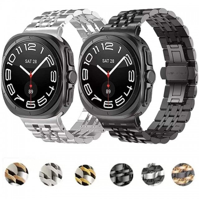 بند ساعت هوشمندسامسونگGalaxy Watch Ultra استیل 7Bead