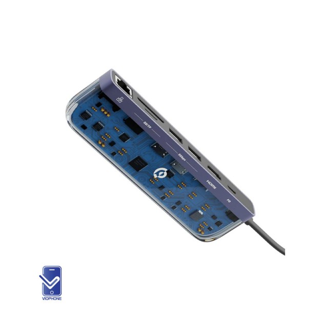 هاب شارژر پاورولوژی مدل Powerology 7 in 1 USB-C MULTI HUB-P71USHTP