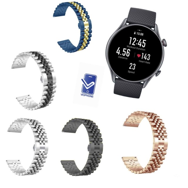 بند ساعت هوشمند Amazfit GTR 3 Pro استیل 5Rows