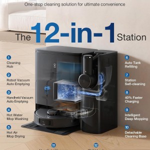 جارو رباتیک اکووکس مدل Ecovacs T30s Combo Robot Vacuum Cleaner