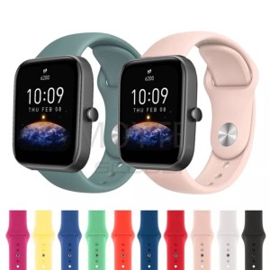 بند سیلیکونی ساعت Amazfit Bip U مدل دکمه ای