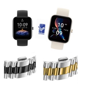 بند ساعت امیزفیتBip3/3pro استیل 3Rows