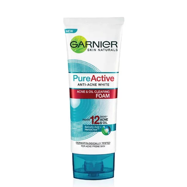 فوم شستشوی ضد جوش گارنیه گارنیر مدل پیور اکتیو Garnier Pure Active Anti Acne White Oil Clearing Foam
