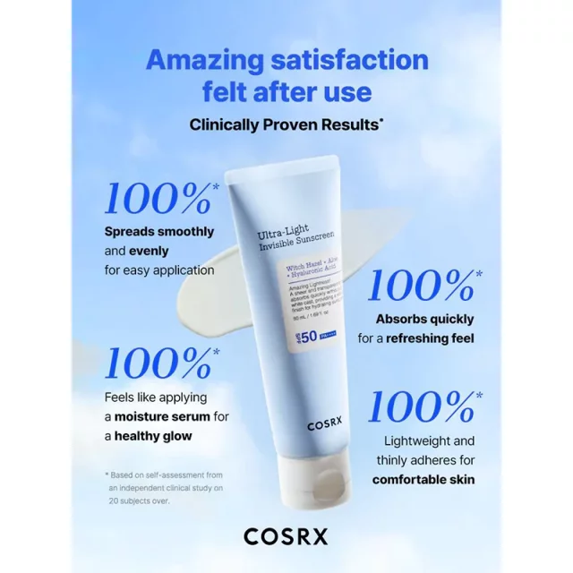 ضد آفتاب آبرسان کوزارکس SPF50 مدل ULTRA LIGHT حجم 50 میل
