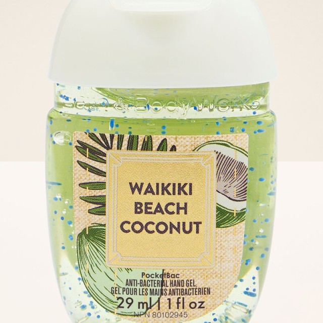 ژل دست ضدعفونی کننده بث اند بادی ورکز Waikiki Beach Coconut