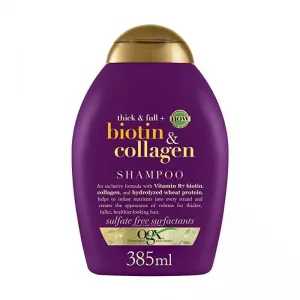 شامپو حجم دهنده مو بیوتین و کلاژن او جی ایکس 385 میل