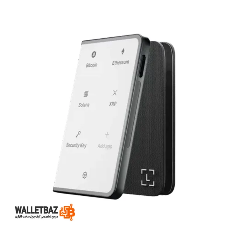 کیف پول سخت افزاری لجر استکس Ledger Stax سری 2025 به همراه کیف اورجیتال مگنتی  و کلید ریکاوری لجر (Ledger Recovery Key)