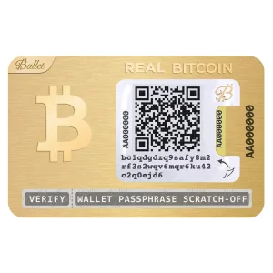 کیف پول سخت افزاری بَلِت با روکش طلای 24عیار مدل Ballet Real Bitcoin