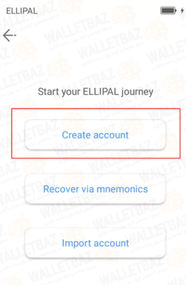 starting ellipal setup