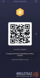 آدرس دریافت ارز در کیف پول Exodus نسخه موبایل