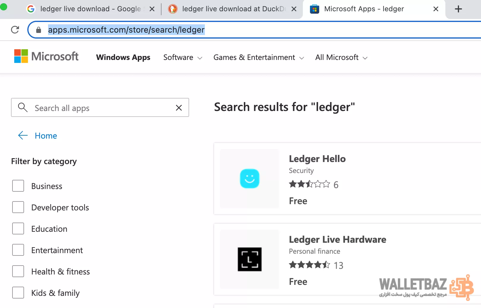 نسخه جعلی لجر لایو در مایکروسافت