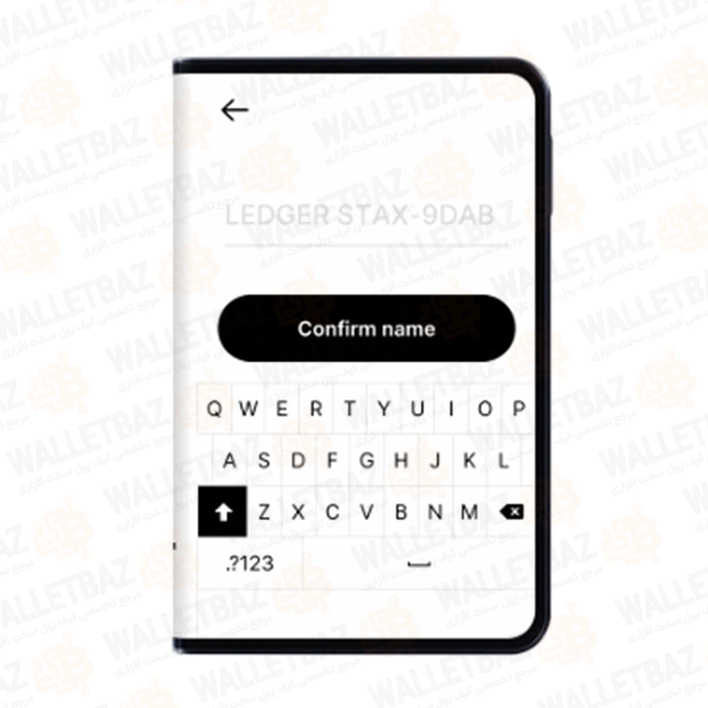 choosing name on ledger stax screen
