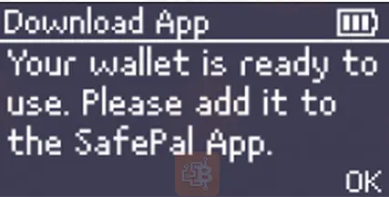 adding wallet text on safepal X1