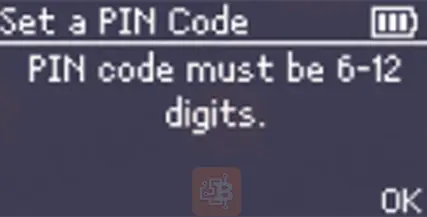 PIN instruction on safepal x1