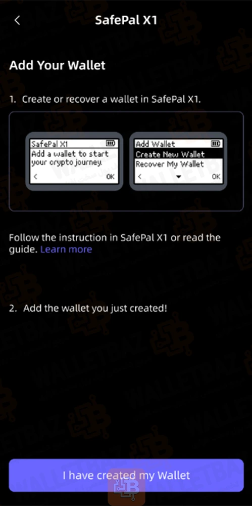 adding wallet on safepal app