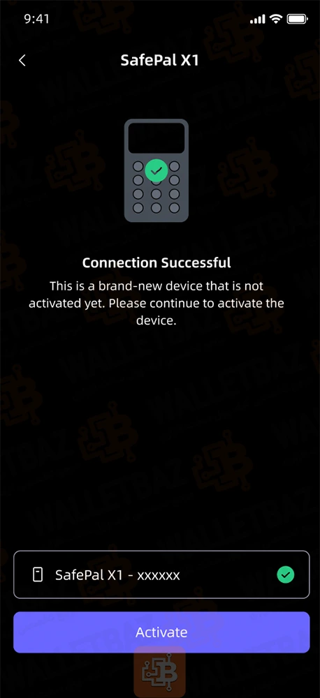 Connection Successful on SafePal App