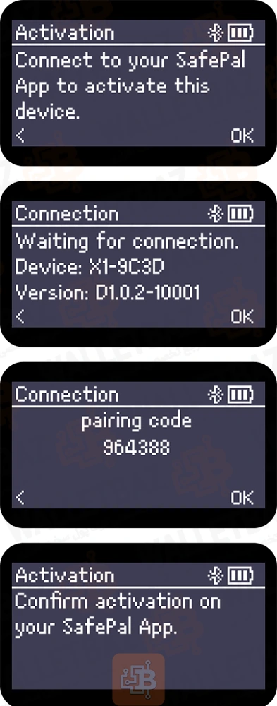 bluetooth connection on SafePal X1