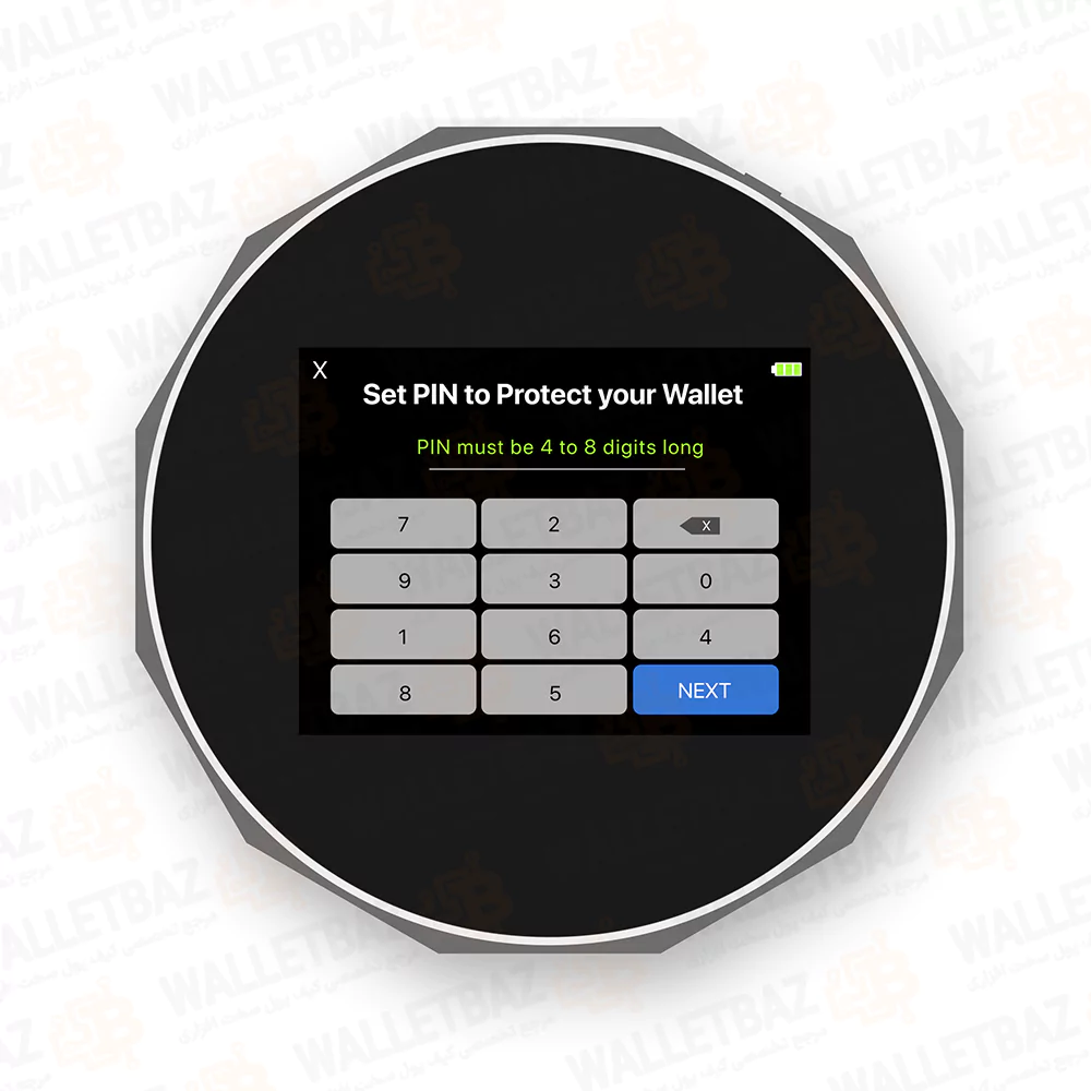 تعیین پین کد برای کیف پول Secux V20