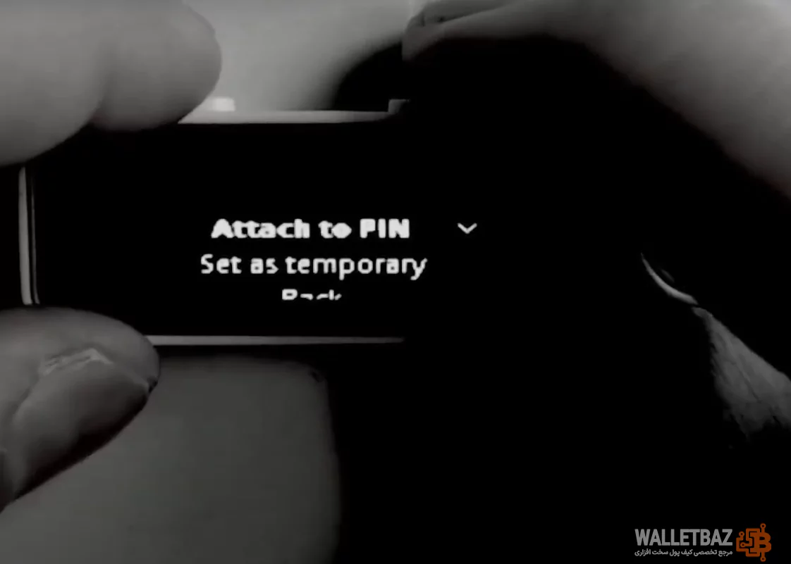 گزینه Attach to pin برای تعیین پس فریز