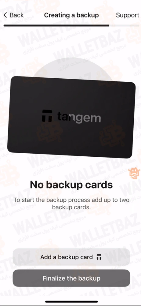 adding tangem backup cards