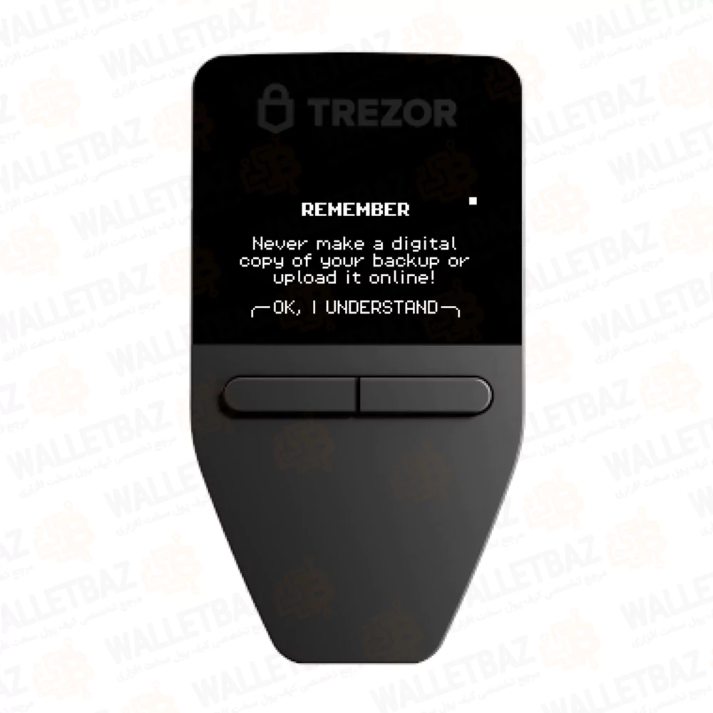 warning for backup in trezor safe 3 device