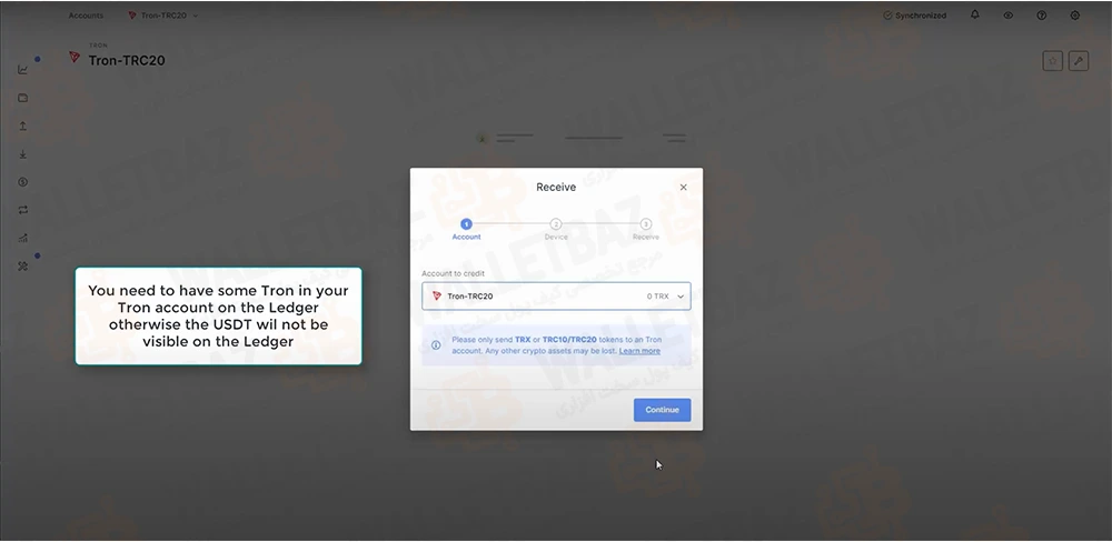 receiving Tron on ledger live
