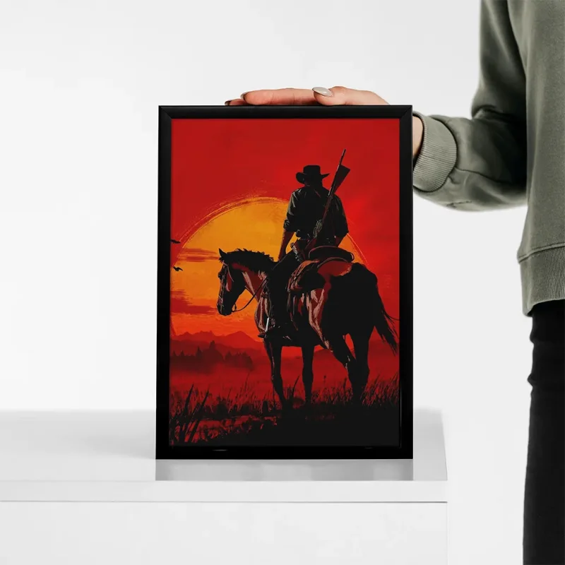 تابلو وال سنس مدل گیمینگ طرح Red dead(G605)