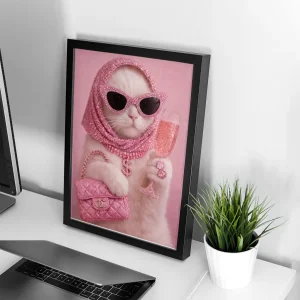 تابلو مدل پینترستی طرح Rich cat