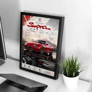 تابلو وال سنس مدل ماشین طرح Supra MK4
