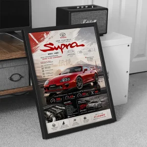 تابلو وال سنس مدل ماشین طرح Supra MK4