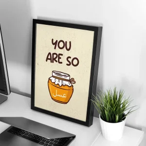 تابلو وال سنس مدل تایپوگرافی طرح عسل P104