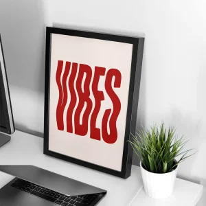تابلو وال سنس مدل تایپوگرافی طرح P113 vibes
