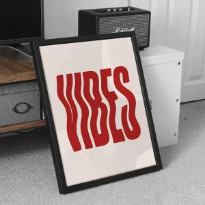 تابلو وال سنس مدل تایپوگرافی طرح P113 vibes