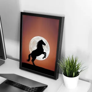 تابلو وال سنس مدل پینترستی طرح اسب P117