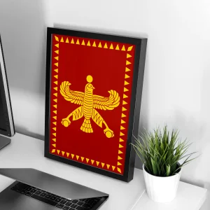 تابلو وال سنس مدل ایران طرح درفش کوروش i104
