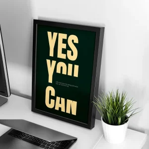 تابلو وال سنس مدل تایپوگرافی طرح P125 you can