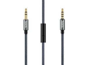 کابل انتقال صدا میکروفون دار هوکو Hoco Cable UPA04 Noble sound AUX with mic and button