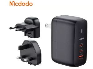 شارژر دیواری دیواری تایپ سی و یو اس بی 65 وات همراه با کابل دو سر تایپ سی مک دودو Mcdodo Fast Charge Gun wall charger CH-844