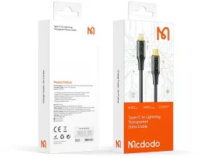 کابل شارژ سریع و انتقال داده تایپ‌سی به لایتنینگ 1.2 متری مک‌دودو MCDODO CA-159 36W Type-C to Lightning Cable