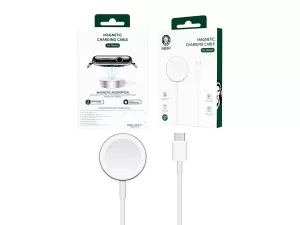 کابل شارژ مگنتی اپل واچ 1.2 متری گرین Green Apple Watch Magnetic Charging Cable 1.2m