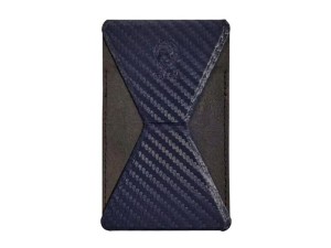 کارت هولدر گوشی طرح فیبر کربن گرین Green Carbon Fiber Prenium Leather Phone Stand