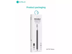 قلم لمسی دو سر کوتتسی Coteetci Triangular double-head capacitive pen 62002-WH