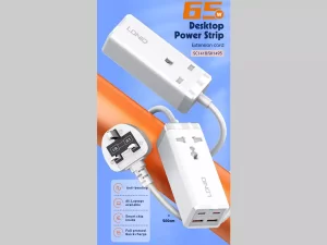 چند راهی برق یک سوکت و چهار پورت با توان 65 وات الدنیو LDNIO SC1418 Mini Smart Power Socket Plug Desktop