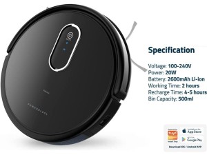 جاروبرقی روباتیک پاورولوژی Powerology Smart Robotic Vacuum Cleaner PSRBVCBK