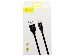 کابل شارژ یواس‌بی به میکرویواس‌بی یک متری 2 آمپر بیسوس Baseus USB to micro charging cable 1M 2A CAMYW-A01