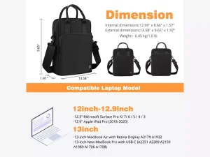 کیف دوشی ضدآب آیپد 12.9 اینچ ویوو WIWU 12.9&#39;&#39; Alpha Vertical Layer Bag