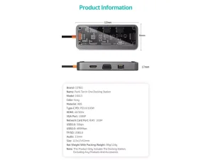 هاب 10 پورت تایپ سی کوتسی Coteci 10 in1 Multifunctional Docking Station 16013