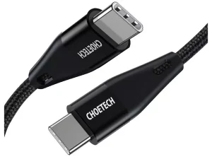 کابل شارژ سریع تایپ سی به تایپ سی 60 وات 1.2 متری چویتک Choetech cable USB Type-C 60W 5A 1.2m XCC-1003