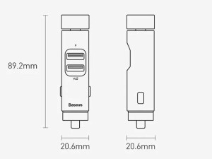 شارژر فندکی و اف ام پلیر خودرو بیسوس Baseus CRNLZ01 FM transmitter car charger